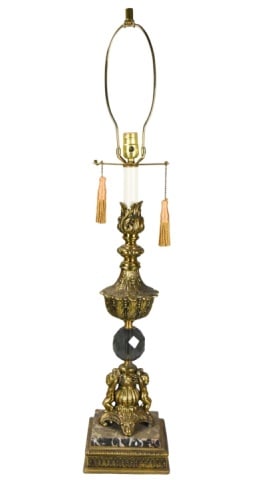 Vintage Bohemian Glass Table Lamp (1 of 4)