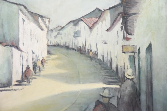 Cusco Peru Street Scene Painting on Canvas (1 of 10)