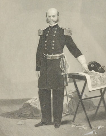 Framed General Burnside Engraving - 2