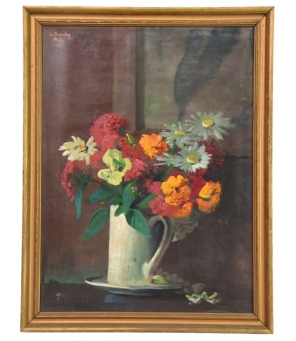 Signed H. Barclay Still Life Bouquet of Flowers (1 of 7)