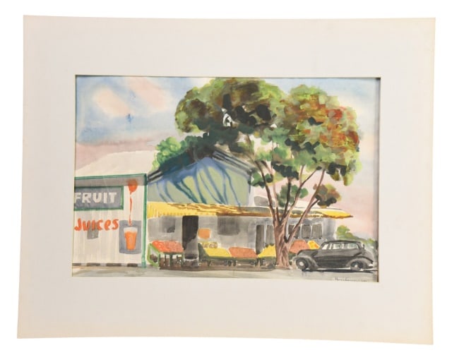 Hattie Grossman Roadside Fruit Stand Watercolor (1 of 9)