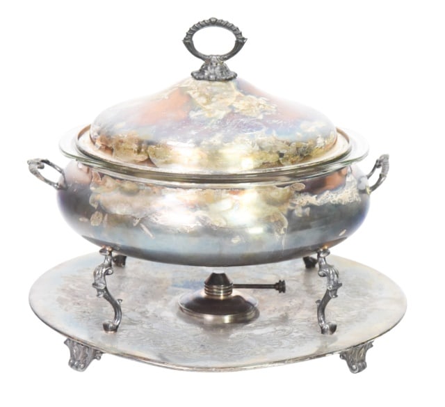 English Silver Mfg Corp. Silverplate Heated Tureen (1 of 7)