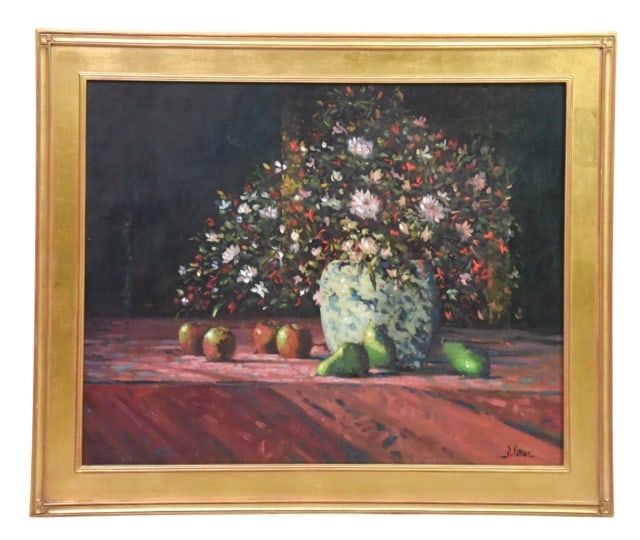Deborah Cotrone Fruit and Floral Still Life