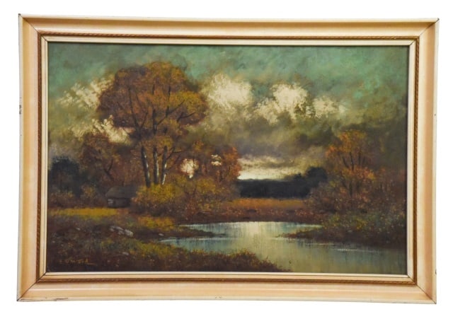 Signed Impressionistic Style Landscape Painting