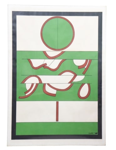 Howard Smith Abstract Geometric Screen Print (1 of 12)