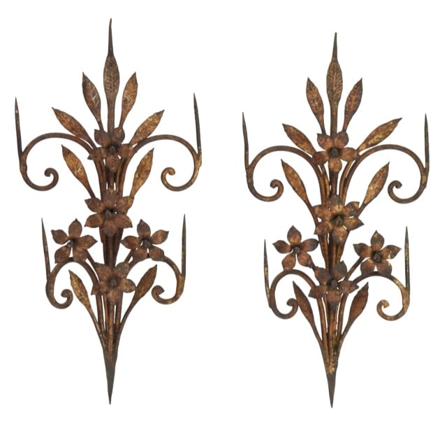Antique Spanish Pricket Wrought Iron Sconces (1 of 12)