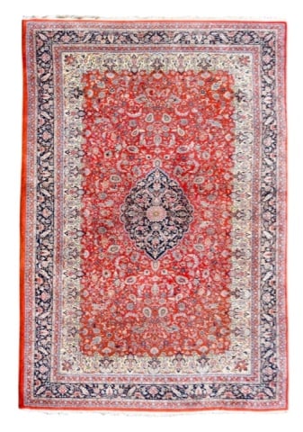 Vintage Persian Kashan Hand Knotted Area Rug (1 of 8)