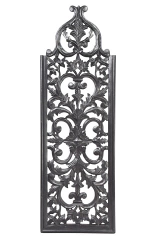 French Scroll Work Hand Carved Wall Panel: French Scroll Work Hand Carved Wall Panel.Measures 36 inches x 12 inches x 1 inch.