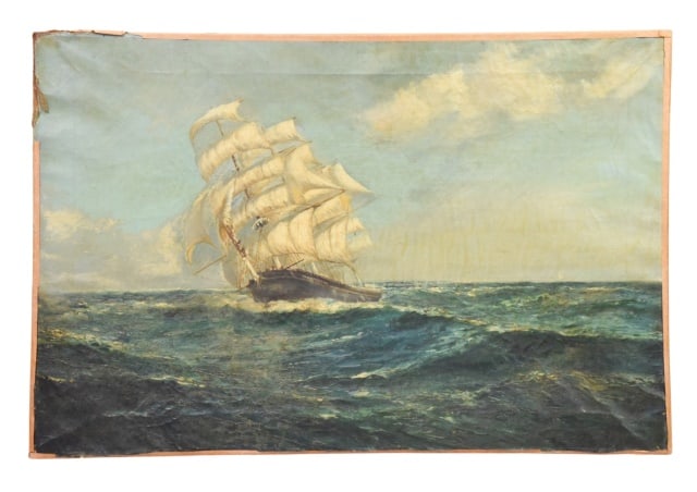 Daniel Sherrin Clipper in Full Sail Oil on Canvas (1 of 11)