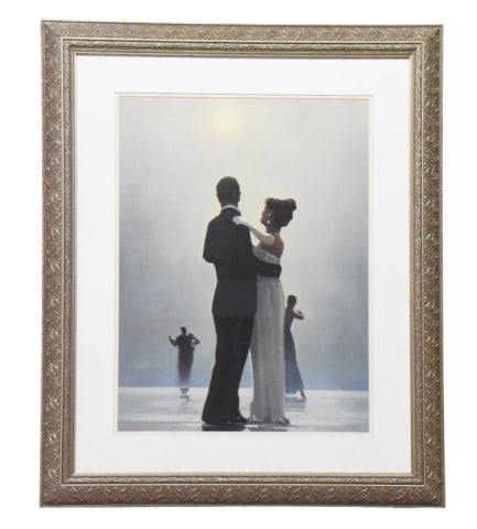 Jack Vettriano Dance With Me To The End Of Love: Jack Vettriano Dance With Me To The End Of Love Wall Art Print In Ornate Metallic Frame.Frame measures 34.5 inches x 28.5 inches.Art measures 24 inches x 18 inches.