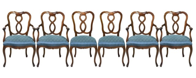 6 Venetian Style Infinity Loop Backrest Chairs
