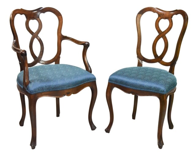 6 Venetian Style Infinity Loop Backrest Chairs - 2