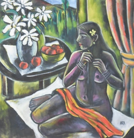 Krishnaji Howlaji Ara Untitled Nude Painting
