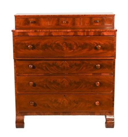 Antique Victorian Step Back Glove Box Drawer Chest (1 of 16)