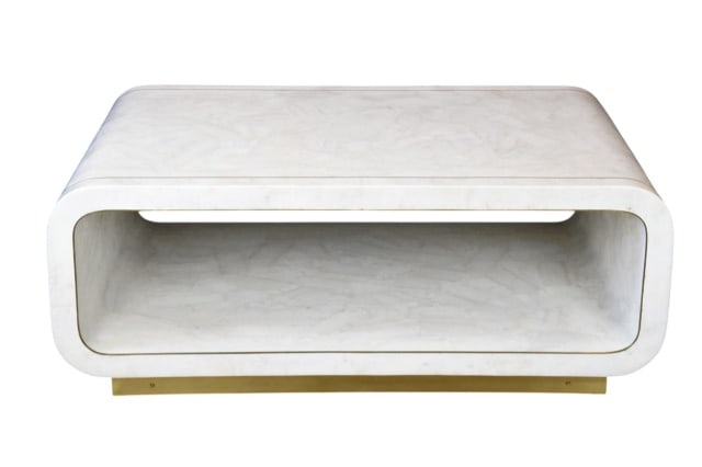 Minimalist Rounded Rectangular Coffee Table (1 of 12)