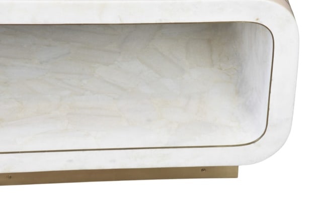 Minimalist Rounded Rectangular Coffee Table - 5