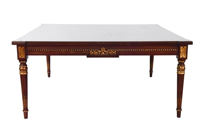 French Louis XVI Style Mahogany Center Table (1 of 17)