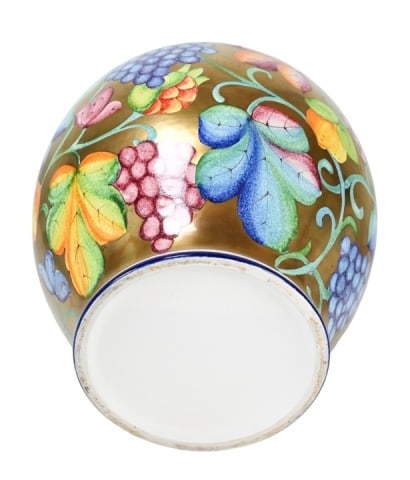 Decorative Painted Ceramic Lidded Ginger Jar - 6