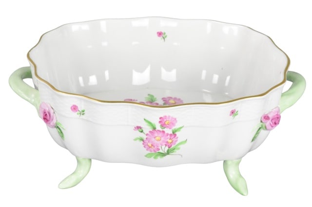 Herend Hungary Painted Porcelain Footed Dish (1 of 6)