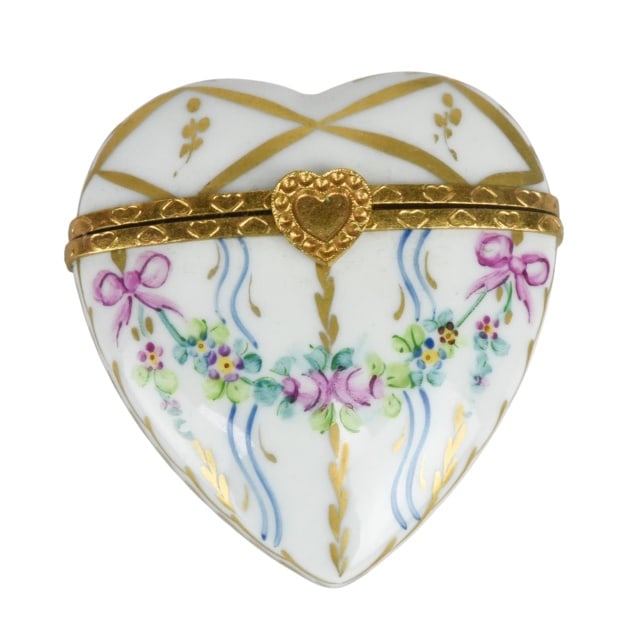 Limoges France Heart Shaped Trinket Box (1 of 6)
