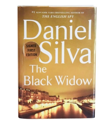 Daniel Silva "The Black Widow" First Edition: Daniel Silva "The Black Widow" Signed First Edition Measures 9.5 inches 6.25 inches