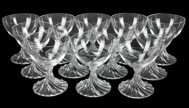 12 Lalique France Crystal Rambouillet Wine Glasses (1 of 11)
