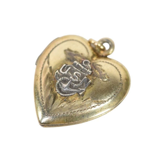 Antique WWII Era Sweet Heart Locket Pendant
