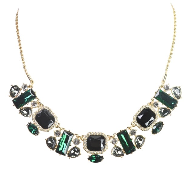 Kate Spade Art Deco Gems Emerald Necklace