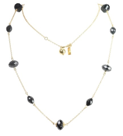 Kate Spade Black Spinnel Gold Station Necklace (1 of 7)