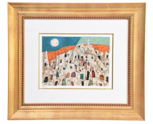 Harry Guttman Two Cities Signed Serigraph