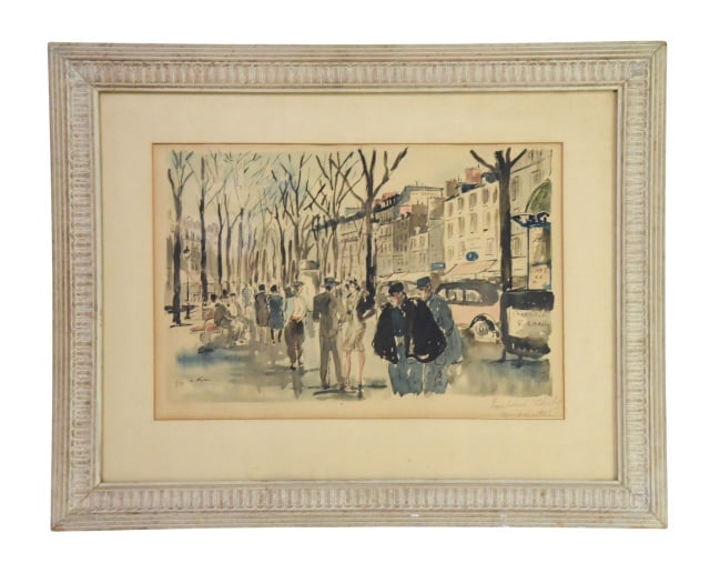 Guy de Neyrac Boulevard Clichy Watercolor (1 of 9)