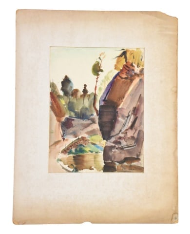 Loran F. Wilford Landscape Watercolor Painting (1 of 8)