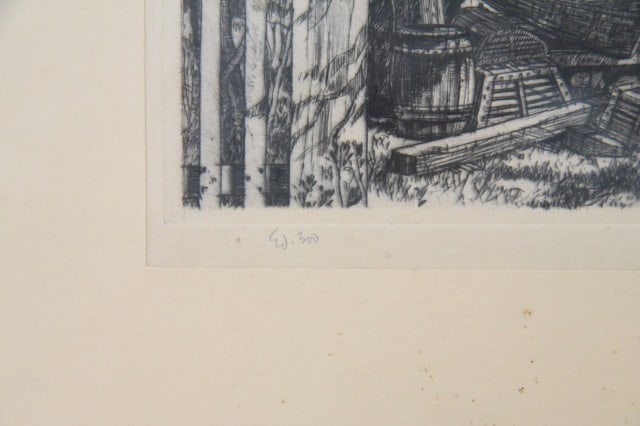 Samuel Chamberlain Rustic Rural Lane Etching - 4