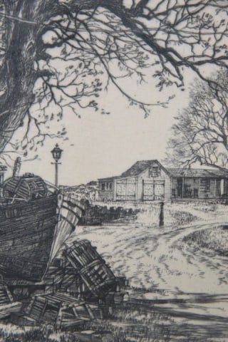 Samuel Chamberlain Rustic Rural Lane Etching - 7