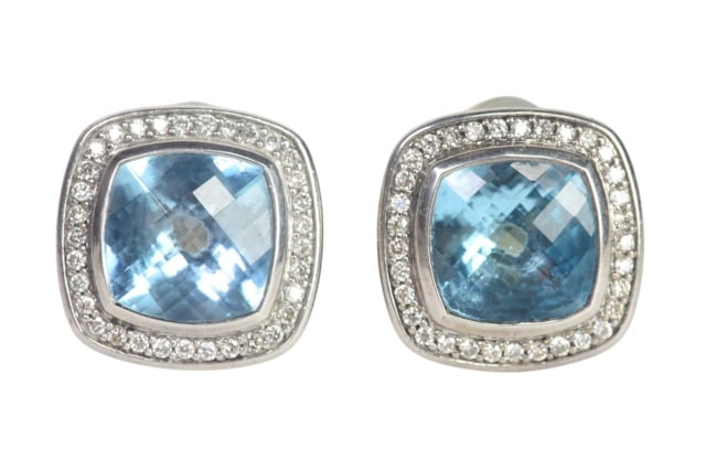 David Yurman Petite Albion Topaz Diamond Earrings (1 of 6)
