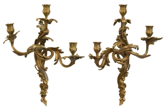Henri Vian Louis XV Style Bronze Ormolu Scones. (1 of 7)