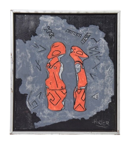 David Porter Abstract Expressionist Oil Painting: David Porter Abstract Expressionist Oil on Canvas Painting. Signed and dated verso.Framed measures 15 inches x 13 inches, 14 art inches x 12 inches.Provenance:Estate of Kevin Sherwood