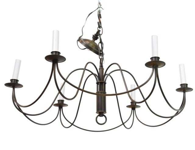 Rustic Transitional Style 6 Light Chandelier - 6
