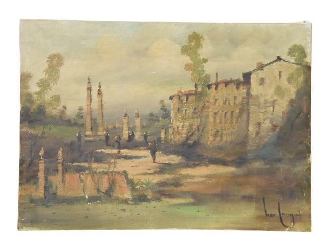 Lucio Cagnel Landscape Oil on Canvas Painting (1 of 10)