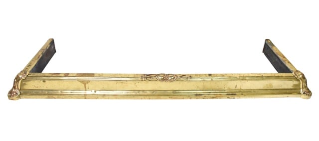 Vintage French Style Brass Fireplace Fender (1 of 10)