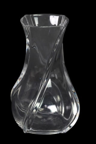 Vintage Baccarat Crystal Serpentine Medium Vase: Vintage French Baccarat Crystal Serpentine Medium Vase.Measures 8 inches tall.