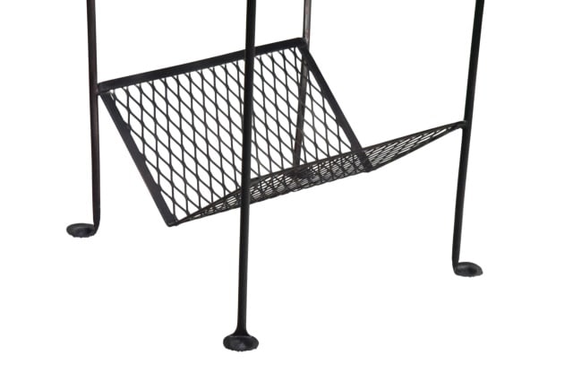 Iron Glass Top Outdoor Side Table - 3