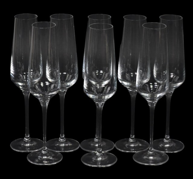 Set of 8 Krosno Champagne Flutes (1 of 7)