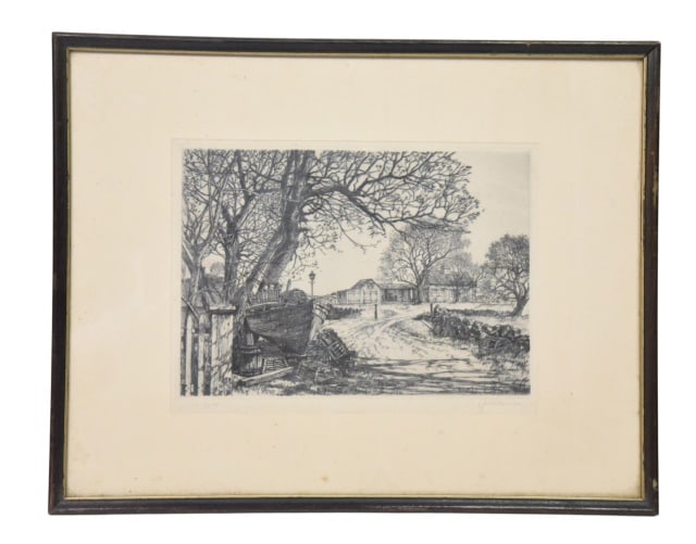 Samuel Chamberlain Rustic Rural Lane Etching (1 of 10)