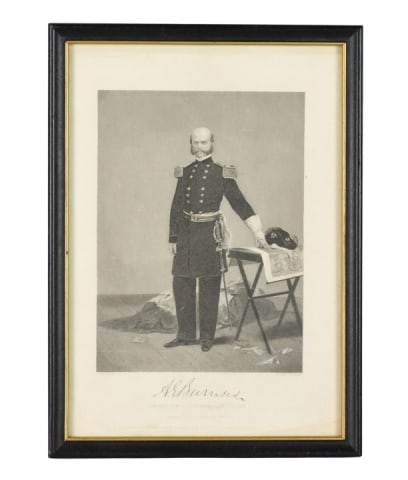 Framed General Burnside Engraving