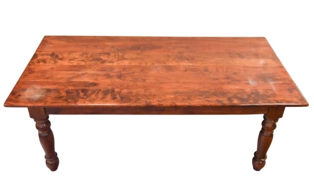 Traditional Rustic Farmhouse Dining Table - 6