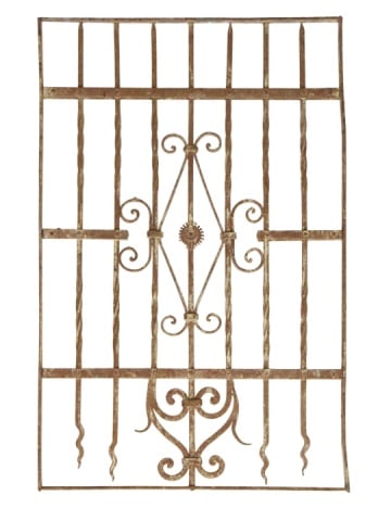 Antique Wrought Iron Gate Panel Arch. Salvage (1 of 13)