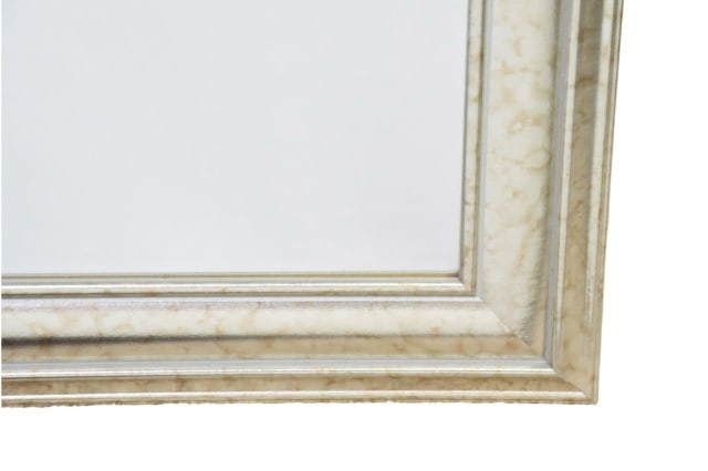 Pair Modern Square Metallic Silver Wall Mirrors - 5