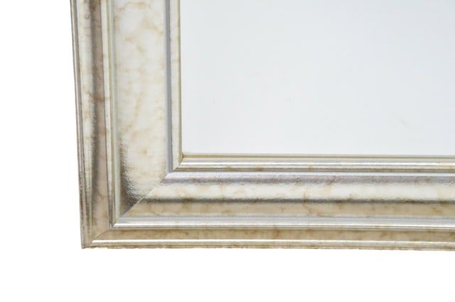 Pair Modern Square Metallic Silver Wall Mirrors - 6