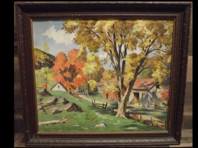 Landscape- Howard Daniel Becker- Oil on Canvas: Landscape oil on canvas by Howard Daniel Becker, 20 H x 24" W. Excellent condition, signed lower left corner."